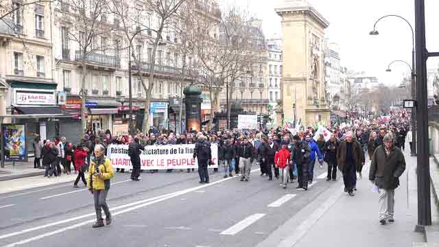 Manifestação de 15 de fevereiro em Paris