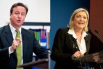 David Cameron e Marine Le Pen