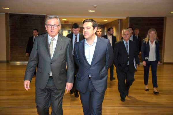 Jean-Claude Juncker e Alexis Tsipras