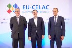 Juncker, Tsipras e Tusk na cimeira UE/CELAC de Bruxelas. Foto União Europeia ©