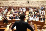 Reunião do grupo parlamentar do Syriza. Foto Left.gr