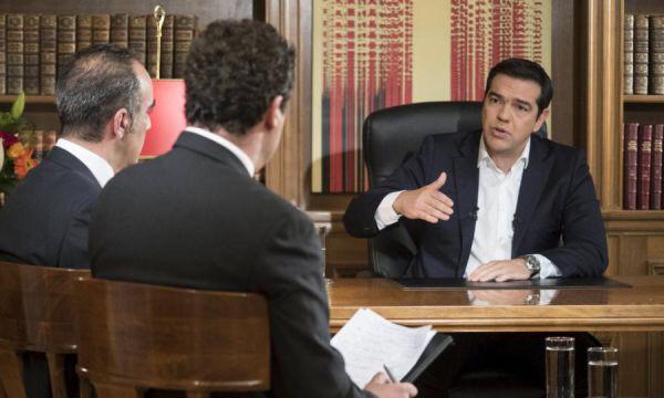 Alexis Tsipras em entrevista à ERT