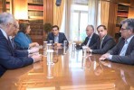 Reunião de Alexis Tsipras com a associação de bancos gregos. Foto left.gr