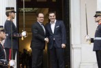 François Hollande e Alexis Tsipras. Foto no Twitter de Alexis Tsipras