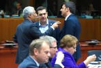António Costa, Alexis Tsipras e Matteo Renzi à margem da cimeira UE/Turquia. Foto União Europeia ©