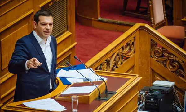 Alexis Tsirpas no parlamento. Foto Left.gr