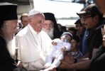 Papa Francisco em Lesbos. Foto Andrea Bonetti/PM Grécia