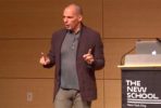 Conferência de Yanis Varoufakis na New School for Social Research em Nova Iorque