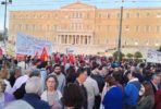 Manifestação de dia 8 de maio em Atenas